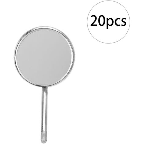 20 Pièces Têtes de Miroir Dentaire en Acier Inoxydable, Type B - Accessoire Odontoscope (1/5)