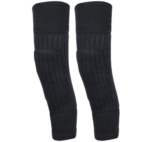 Genouillères Chaudes Hiver - Support Genou pour Sport et Gym, Protection Articulaire Taille Unique Gris Foncé (1/5)