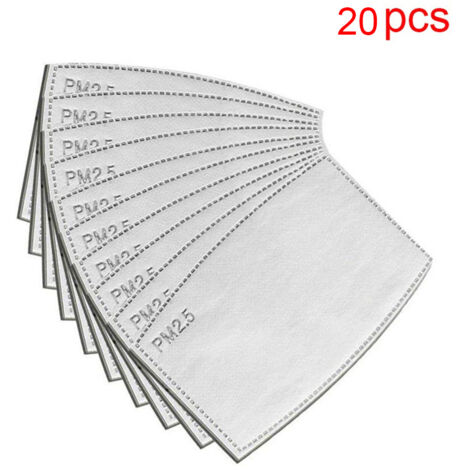 20 Pièces Filtres Jetables au Charbon Actif pour Visière de Protection (1/5)