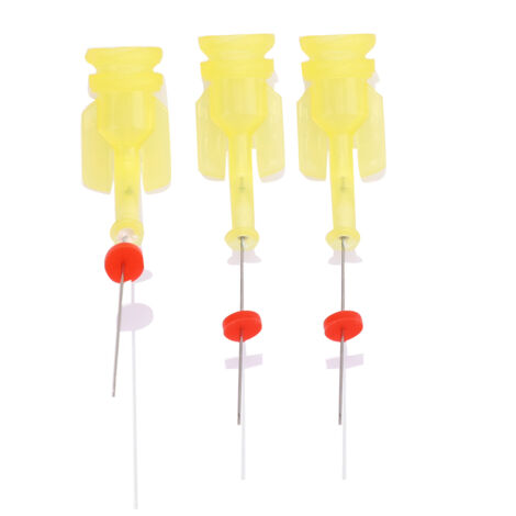 3 pièces Embouts d'Irrigation Dentaire Angulés Double Perforation pour Nettoyage Canalaire 21mm Jaune (1/5)
