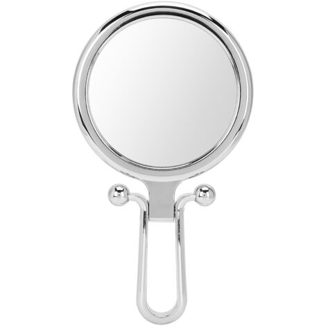 Miroir de Maquillage Double Face 5X Magnifiant Pliable et Réglable (Argent) (1/5)
