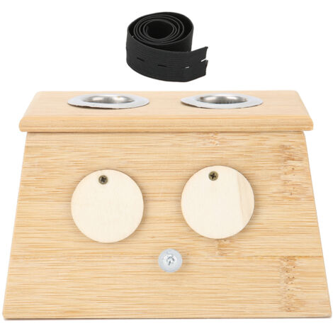 Boîte de Moxibustion en Bambou à 2 Trou pour Rouleaux et Bâtons de Moxa (1/5)