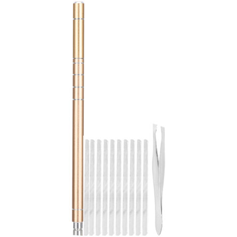 Kit de Stylo Graveur Professionnel pour Cheveux
Rasoir à Barbe et Sourcils en Acier Inoxydable Doré (1/5)