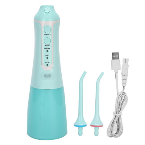 Irrigateur Buccal Portable Électrique - Appareil de Nettoyage Dentaire Vert pour Maison (1/5)