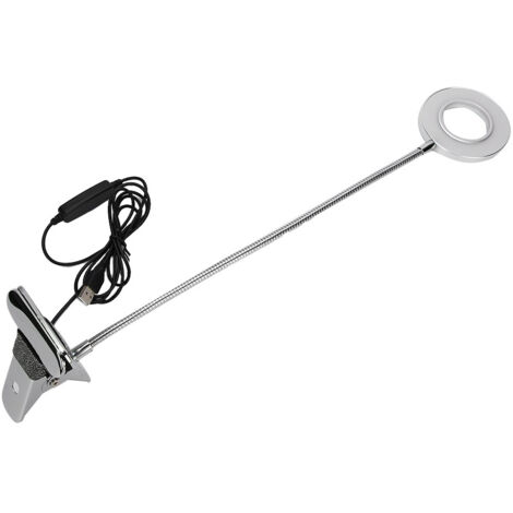 Lampe de Bureau à Clip avec USB, Lumière d'Étude Réglable et Protection des Yeux