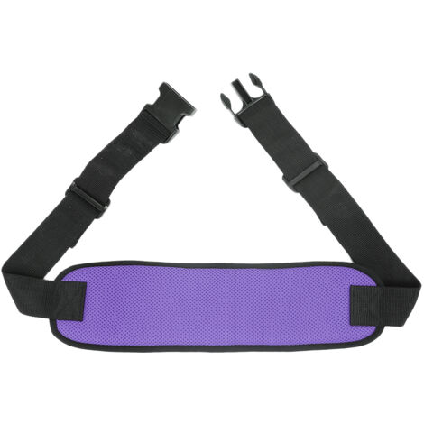 Ceinture de sécurité ajustable pour fauteuil roulant - Harnais respirant violet taille standard pour personnes âgées