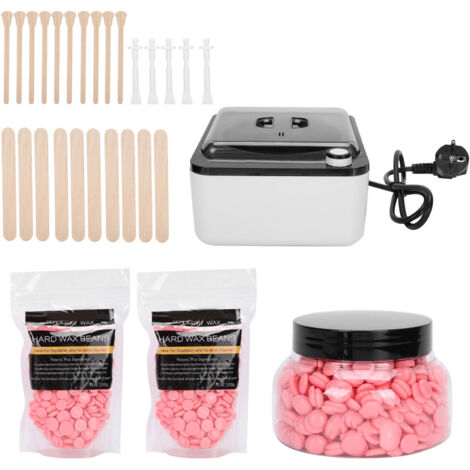 Chauffe-cire électrique pour épilation - Machine à fondre la cire professionnelle - Kit d'épilation avec bâtons de cire - Prise EU 220V (1/5)