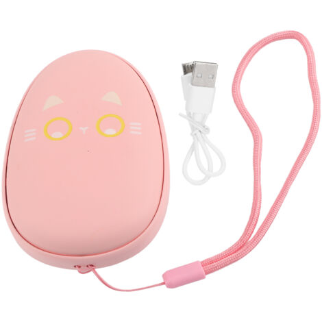 Power Bank 4000mAh avec Fonction Chauffant - Chauffage Mains Portable USB - Cadeau Femme Homme - Rose (1/5)
