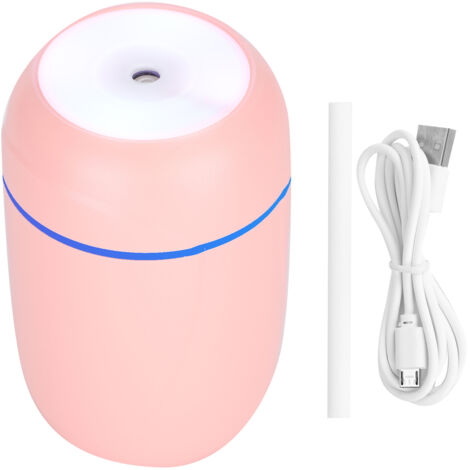 Diffuseur d'huiles essentielles USB 300ml - Purificateur d'air portable silencieux pour voiture - Rose (1/5)