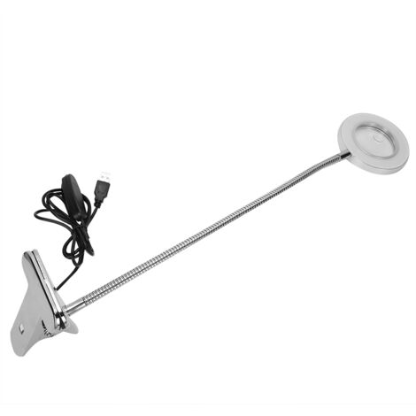 Lampe de lecture universelle USB avec clip réglable, lumière protectrice pour yeux, idéale pour tatouage et beauté (type loupe) (1/5)
