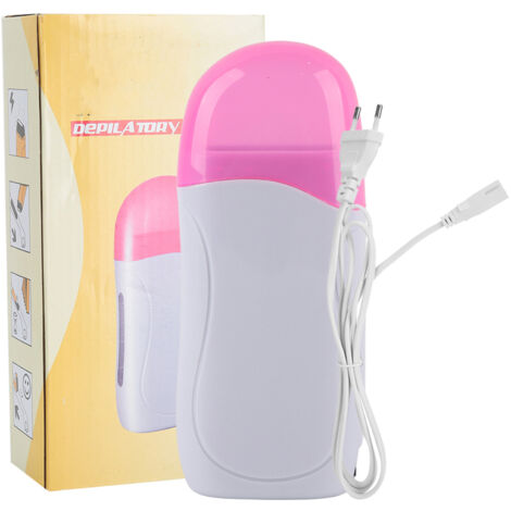 Chauffe-cire électrique portable épilateur pour jambes et bras - Rose et blanc (Prise EU 220V) (1/5)