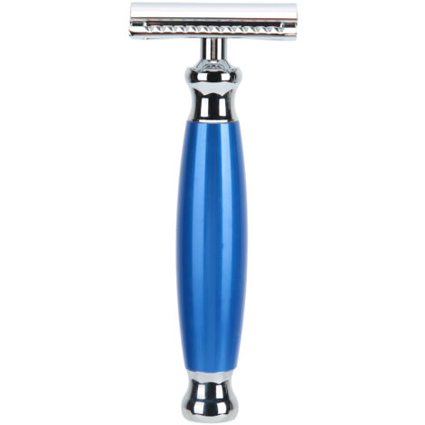Rasoir Manuel Sécurité pour Hommes - Outil d'Épilation et de Rasage Professionnel pour Salon et Maison - Bleu (1/5)