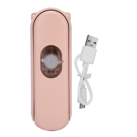 Ventilateur de Poche Rechargeable USB avec Brumisateur 20ml - Portable et Multifonction (Rose) (1/5)