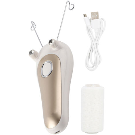 Épilateur à Fils Électrique - Élimination des Poils du Visage, Bras et Jambes - Doré (1/5)