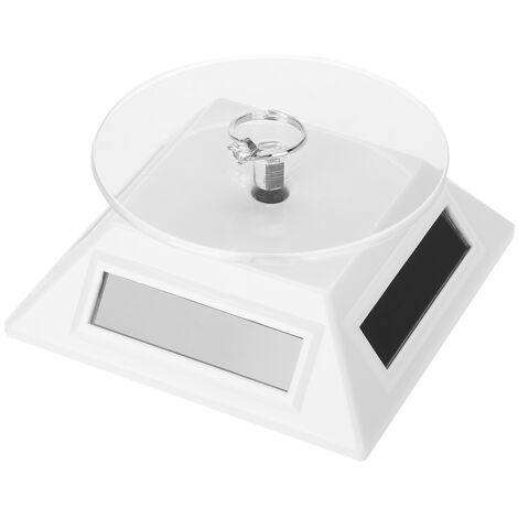 Plateau Tournant 360° pour Présentation de Bijoux - Support Organisateur Rotatif (Blanc) (1/5)