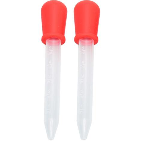 2pcs Pipette en Silicone Calibrée pour Transfert de Liquides, Laboratoire, Art DIY et Cosmétique (1/5)