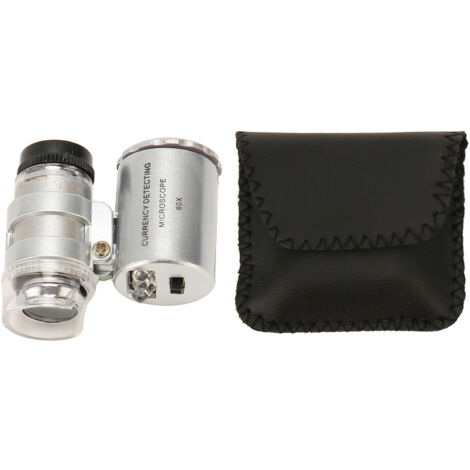 Loupe de Bijoutier 60X avec LED, Microscope de Poche Pliable pour Montres et Antiquités (1/5)