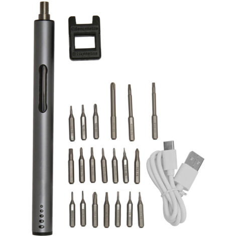 Tournevis électrique sans fil rechargeable en alliage d'aluminium pour téléphone, appareil photo, tablette et montre (1/5)