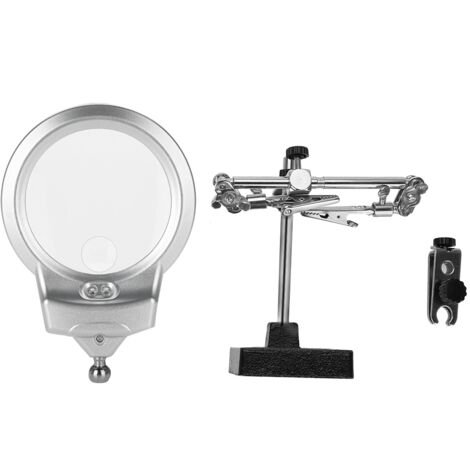 Loupe à Bijoux Antique 5X avec Lumière LED et Pince en Acier (1/5)