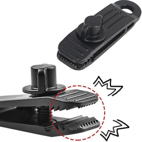12 Pcs Noir Bche Clips Verrouillage Grip Crocodile Bouche Clip Tente Accessoires Auvent Pince Pour Tentes, Bche, Couverture De Bateau, Couverture (1/5)