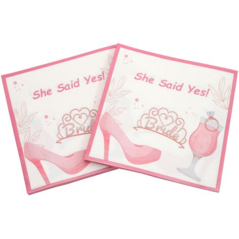 lot De 40 Serviettes En Papier Colores-serviettes Imprimes Pour L'enterrement De Vie De Jeune Fille, Dames, Pour La Gastronomie, Anniversaire, Ma (1/5)