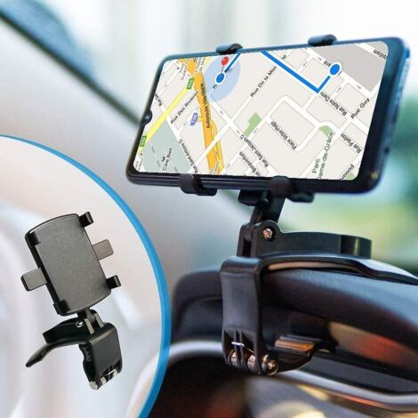 support De Tlphone Multifonction Pour Tableau De Bord De Voiture, Avec Clip  Ressort Rglable Rotatif  360, Convient Pour Les Smartphones De 4  7 (1/5)