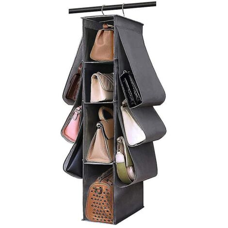 support De Rangement Pour Sac Main 10 Compartiment Pochette Suspendre Organiseur L'armoire Pour Chapeau Vtements Chaussures (1/5)