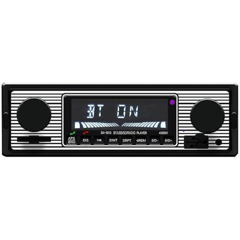 bt Vintage Radio Lecteur Mp3 Stereo Usb Aux Classique Voiture Stereo Audio U Disque (1/5)