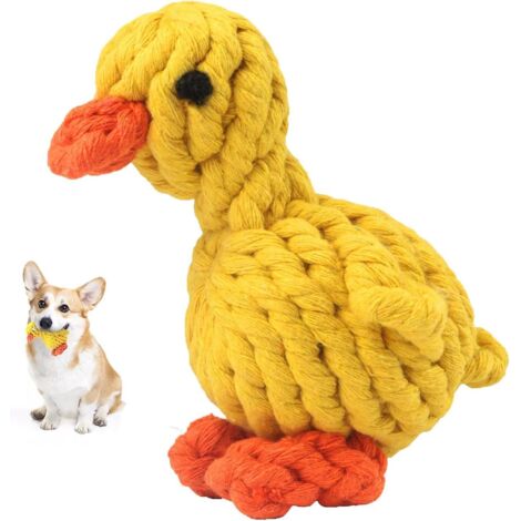 jouet En Corde Ennuy Pour Chiens Et Chats (petit Canard Jaune), Corde  Mcher Pour Nettoyage Dentaire Naturel En Coton (1/5)