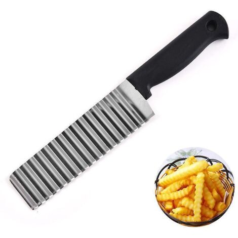 coupe-pomme De Terre Wave, Lame Ondule, Coupe-pomme De Terre, Acier Inoxydable, Pour Couper Les Pommes De Terre, Les Lgumes, Les Carottes (1/5)