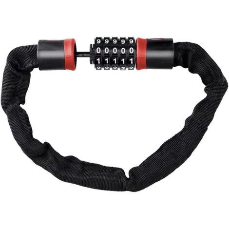 antivol Vlo Combinaison,cadenas De Vlo Cadenas Combinaison 6 Mm Chane De Haute Scurit Avec Code, Cadenas De Vlo En Acier Tremp Pour Vlo, Moto (1/5)
