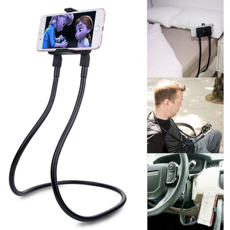 support Telephone, Universelle Lit Support Tlphone Portable Cou 360 Porte Telephone Bureau Avec Flexible Bras Long Multifonction Support Smartphon (1/5)