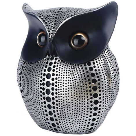 ornement Hibou - Noir, Dcorations Cratives En Rsine, Dcorations De Jardin Et De Ferme, Dcorations De Table (1/5)