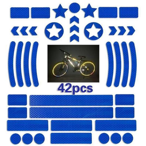 42 Autocollants Pour Vlos (bleus), Rflecteurs Pour Vlos, Rflecteurs Pour Vlos, Autocollants Pour Rflecteurs Pour Motos, Autocollants Pour Rflecteu (1/5)