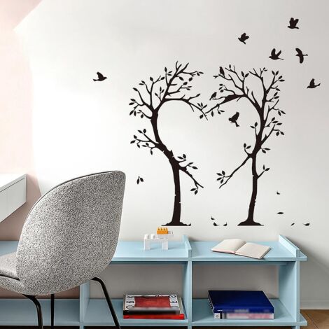 stickers Muraux Branches D'amour Autocollants Muraux Mural Stickers Pour Chambre Salon Mur Tv (1/5)