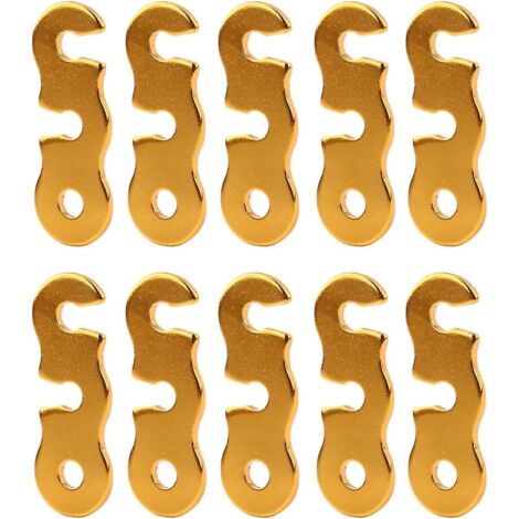 tendeur De Corde Cam(golden), Aluminium Tente Guyline Coureur Tendeur Tente Auvent Corde Accessoires Trois Yeux Boucle De Corde Ouverte (1/5)