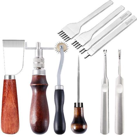 cuir Outils Kit Dequantit Voir Le Graphique Rparation  La Main Artisanat Cuir Fil Cir 8 Couleur Avec Aiguilles  Coudre Ciseaux Ruban  Mesurer Pour (1/5)
