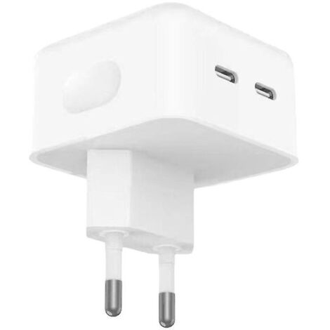 chargeur Rapide Usb C Pour Iphone, 25w+25wchargeur Usb C Avec Cble , Double Prise De Charge Usb Type C Chargeur Secteur Pour Iphone 14/12/13/11/xs (1/5)