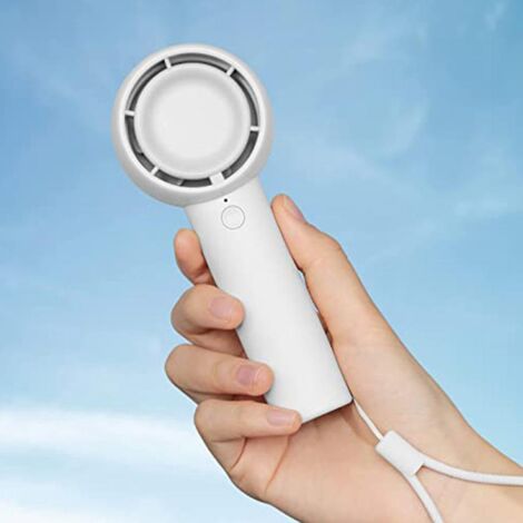 (blanc) Mini Ventilateur Portable Au Design Unique, Ventilateur Personnel Rechargeable Par Usb Avec Moteur Sans Balais Puissant, Petit Ventilateur