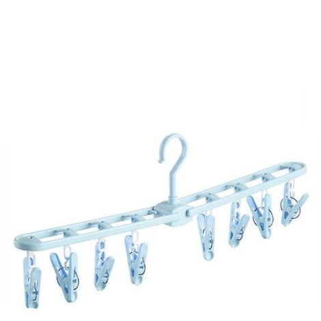 cintre De Voyage Pour Vtements Pliable (bleu Avec Pinces) Shorts Jupes Chemises Chaussettes Cintres Placard Antidrapant Cintres Pour L'organisatio (1/5)