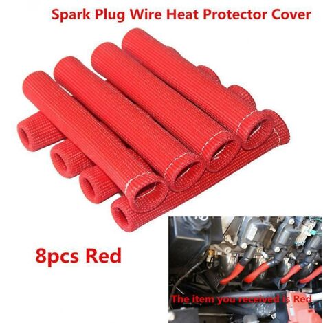 (rouge)protecteur De Bougie D'allumage 8 Pices, Protecteur De Bougie D'allumage Rsistant Aux Tempratures Leves, Tube De Protection Thermique En Fi (1/5)