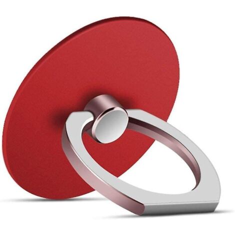 rouge-anneau De Support De Tlphone En Forme De Doigt Pour Tlphone, Rotation 360 Degrs En Mtal Pour Iphone, Samsung Galaxy, Note, Huawei Series (1/5)