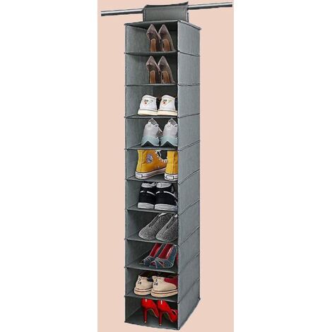 1 Tagre Chaussures 10 Casiers (lot De 1) Rangement Suspendu En Fibre Synthtique Pour Chaussures Tagre Suspendre Pour Sacs Main, Chaussures, (1/5)