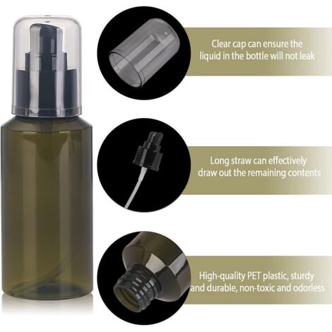 mini Distributeur Portable Avec Pompe Et Couvercle Pour Shampooing, Aprs-shampooing, Savon De Douche, Savon Pour Les Mains, Lotion, Huile Essentie (1/4)