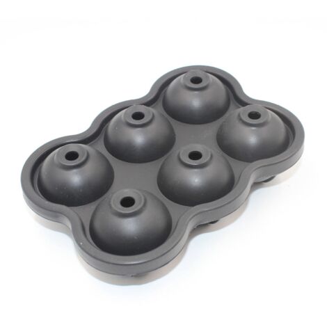 (noir + Orange) Ensemble De 2 - Moule Glace Sphrique 6 Trous - Bac Glaons - Boule De Machine Glaons En Silicone De Qualit Alimentaire Avec Cou (1/5)