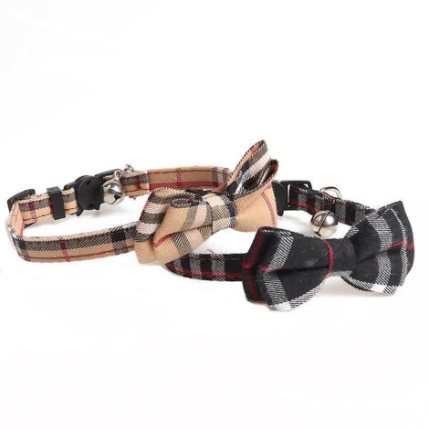 2 Pices Ensemble Collier Et Laisse Pour Chien, Rglables Nud Papillon Bandana Avec Clochette Pour Les Promenades En Plein Air Pour Chats Et Chiots (1/5)