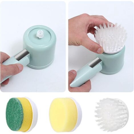 brosse De Nettoyage Lectrique Domestique Avec 3 Ttes De Brosse Rechange, 360 Purateur  Rotation Electrique Electric Cleaning Brush Pour Carrelage (1/4)
