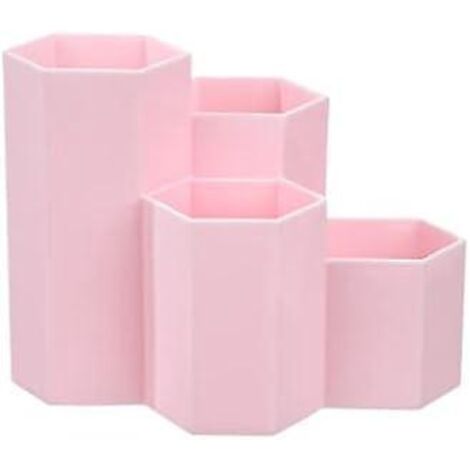 (rose) Porte-stylo, Organisateur De Bureau, Organisateur De Bureau, Porte-pinceau De Maquillage, 4 Trous Bureau Cole Maison Art Fournitures Organi (1/5)