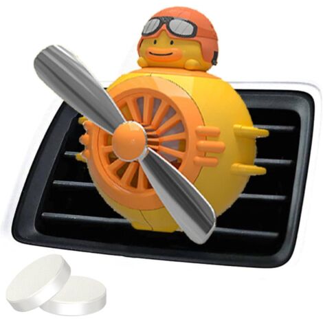 cartoon Animal Pilot Purificateur D'air-jaune, Ventilateur De Voiture, Clip Creux, Diffuseur D'armes, Dcoration D'aromathrapie De Parfum De Voitur (1/5)
