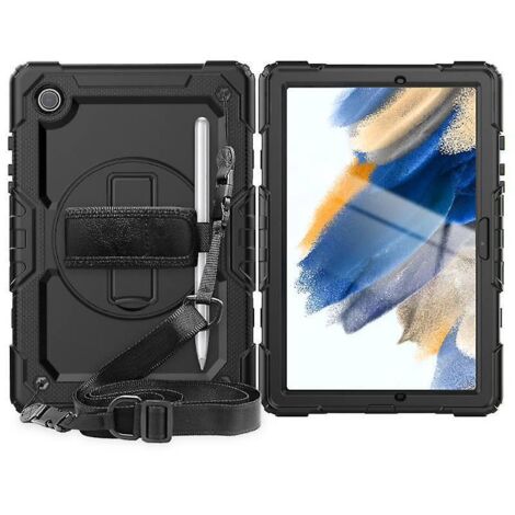 stock Coque Pour Samsung Galaxy Tab A8 10.5' Avec Protecteur D'cran Porte-stylo [dragonne Rotative  360] Et Support, Coque Antichoc Pour Samsung (1/5)